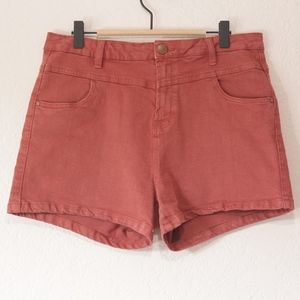 Cider Red Denim Shorts